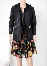 Load image into Gallery viewer, faux leather hoodie blazer and dress
