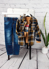 Load image into Gallery viewer, boys lined plaid shirt jacket
