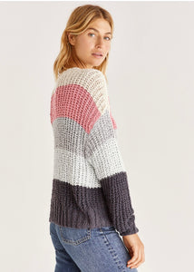 loose weave bold stripe sweater