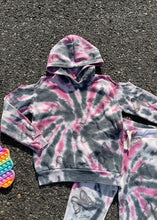 Load image into Gallery viewer, girls tie dye cold shoulder butterfly hoodie
