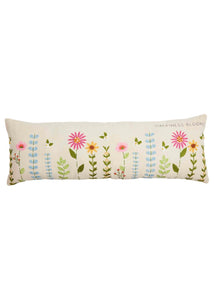 floral canvas pillow