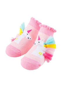 baby unicorn fringe socks
