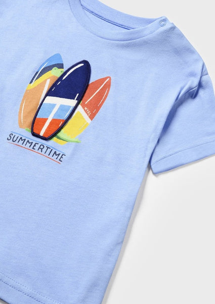 mini boy surfboard play tee