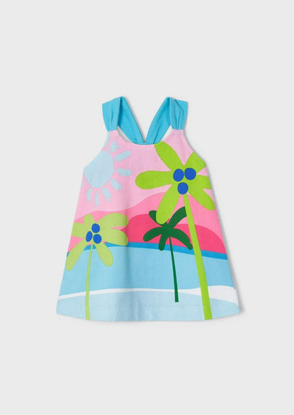 girls tropical jersey tank dress