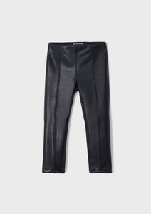 girls faux leather legging