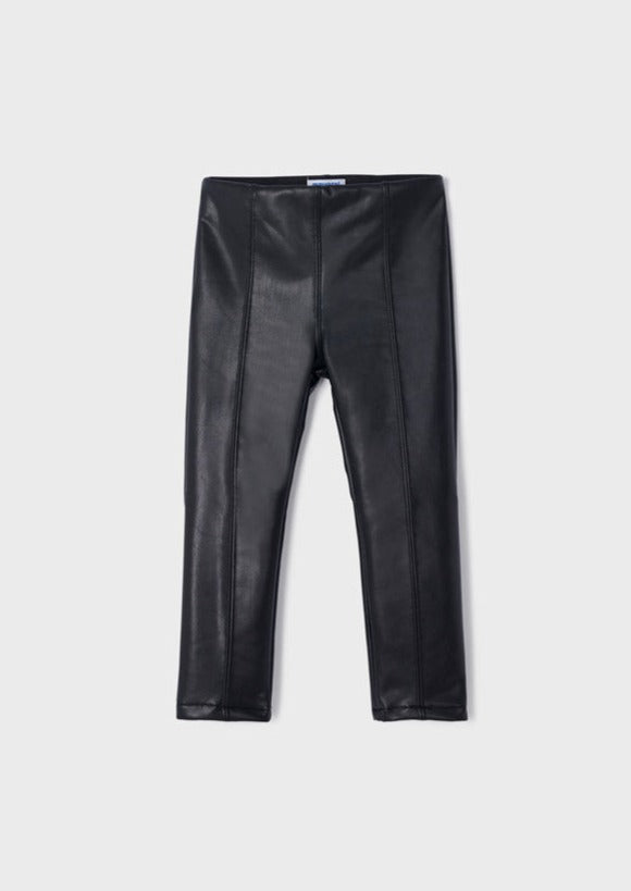 girls faux leather legging