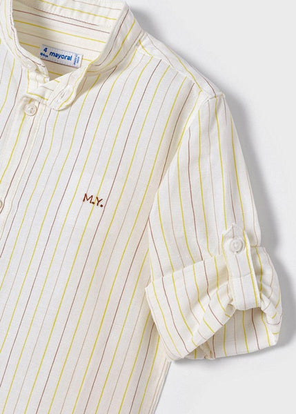 boys stripe neru linen long sleeve shirt