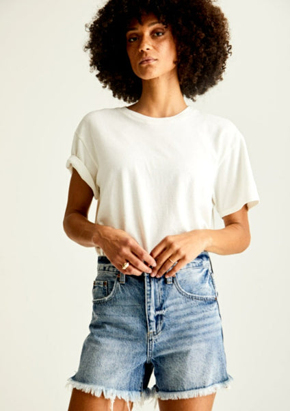 women hirise cut off shorts