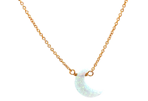 gold filled necklace moon