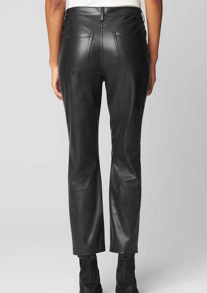 faux leather straight jean s354