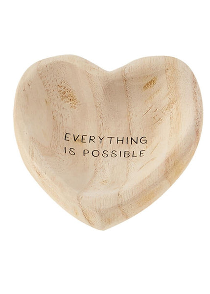wood heart trinket dish