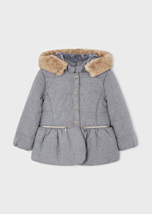 girls puffy hooded coat