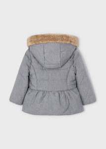 girls puffy hooded coat