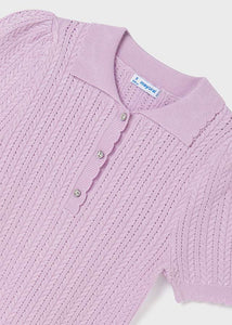 girls short sleeve knit polo