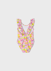 girls floral ruffle 1 piece swimsuit