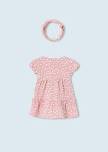 baby girl hearts jersey dress + headband