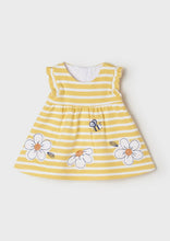 Load image into Gallery viewer, baby rib stripe daisy dress
