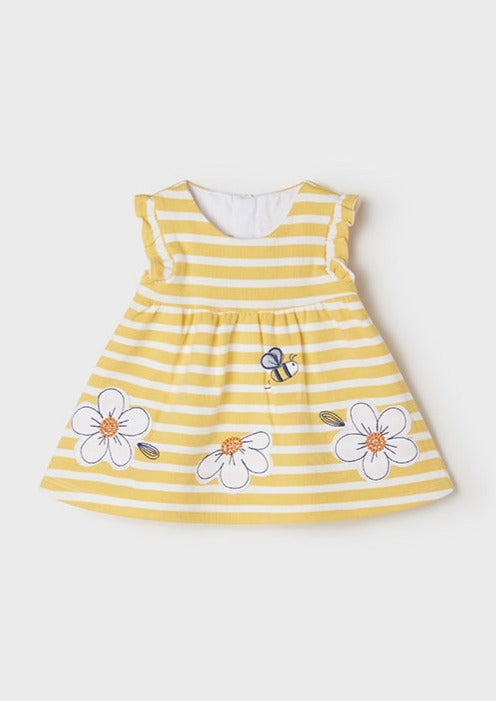 baby rib stripe daisy dress