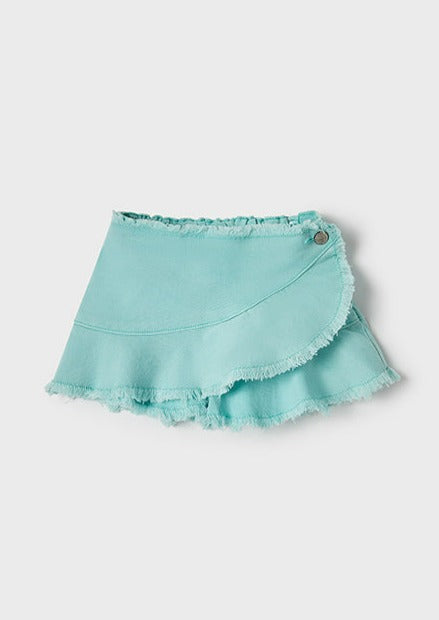 baby girls ruffle denim shorts