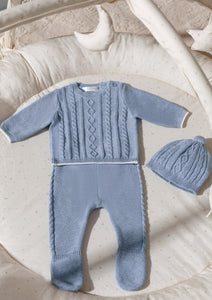 baby knit sweater, pant &hat set