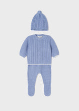 Load image into Gallery viewer, baby knit sweater, pant &amp; hat set
