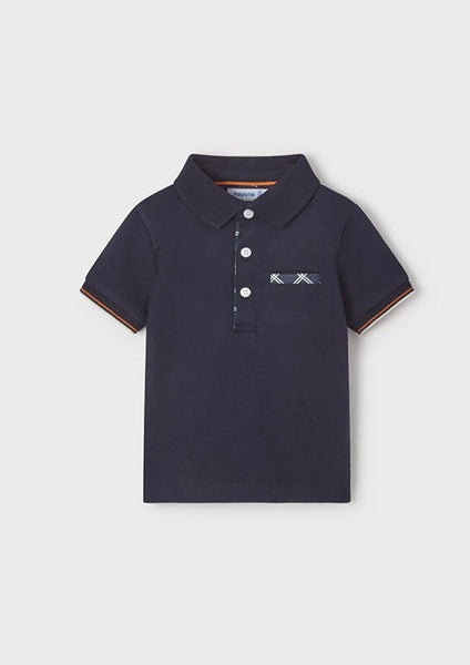 boys tipped short sleeve polo