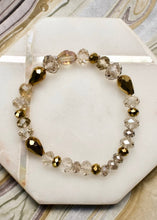 Load image into Gallery viewer, smoky-crystal stretch bracelet
