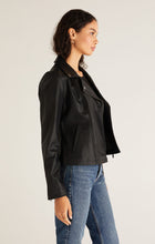 Load image into Gallery viewer, faux leather moto jacket zs
