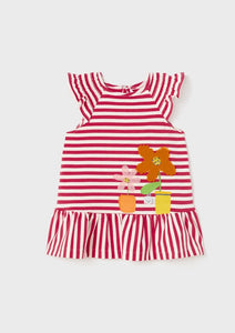 mini girl stripe flowers tshirt dress