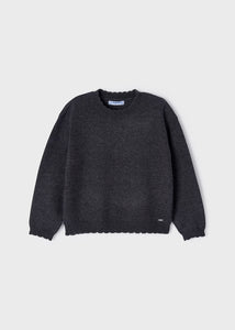 girls scallop pull over sweater