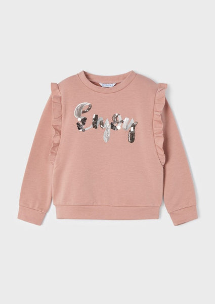 girls enjoy frill sweatshirt