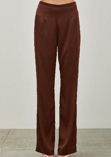 women satin hiwaist pant