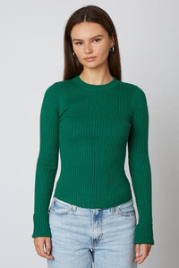 women cuffed sleeve sweater