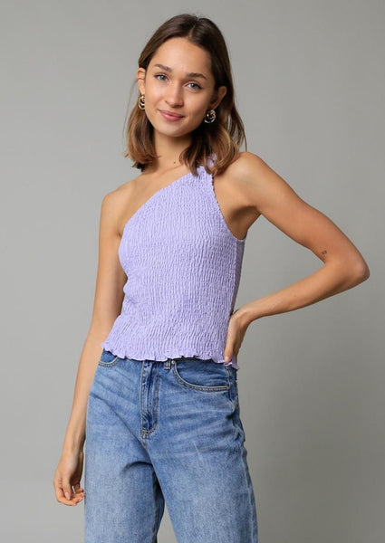 smocked halter top