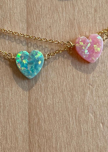 gold filled necklace heart