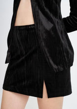 Load image into Gallery viewer, crushed velvet slit skirt
