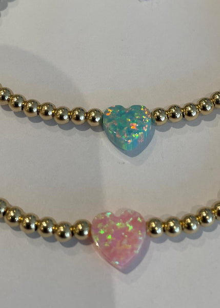 gold filled bracelet heart