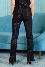 Load image into Gallery viewer, sequin slit flare pant
