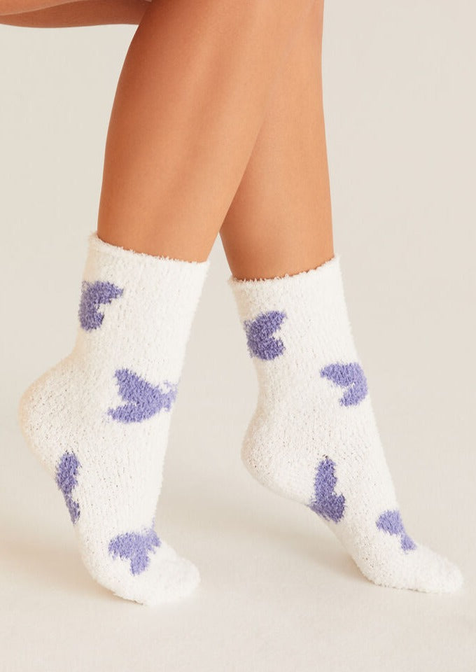 women plush bfly socks