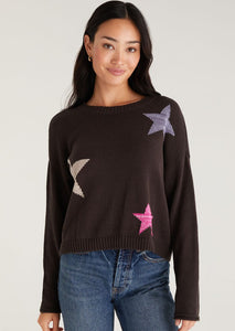 star marled crew sweater