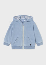 Load image into Gallery viewer, mini boy zip knit denim hoodie
